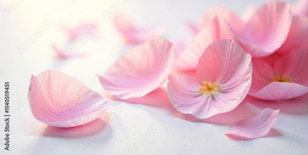 Soft petals gently falling on a white surface delicate petals falling, texture, soft Soft petals gently falling on a white surface delicate petals falling, texture, soft