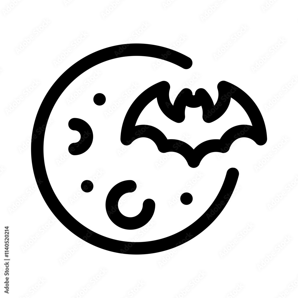 halloween month icon with line style, perfect for user interface projects halloween month icon with line style, perfect for user interface projects