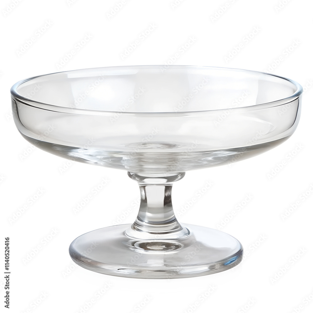 Dessert glass - A small, transparent glass dish with a stem, perfect for serving desserts like mousse or pudding. Hovering on a transparent background, shadow-free. Dessert glass - A small, transparent glass dish with a stem, perfect for serving desserts like mousse or pudding. Hovering on a transparent background, shadow-free.