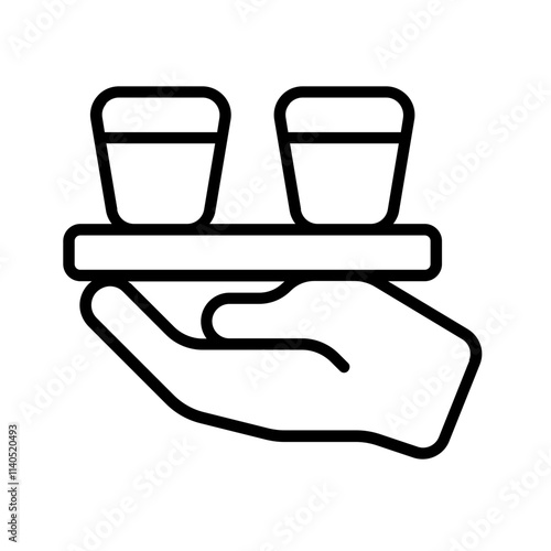blood syrup icon with thin style, perfect for user interface projects
