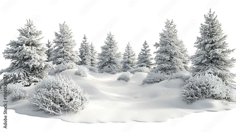 Fototapeta premium Winter Wonderland Snow Covered Trees