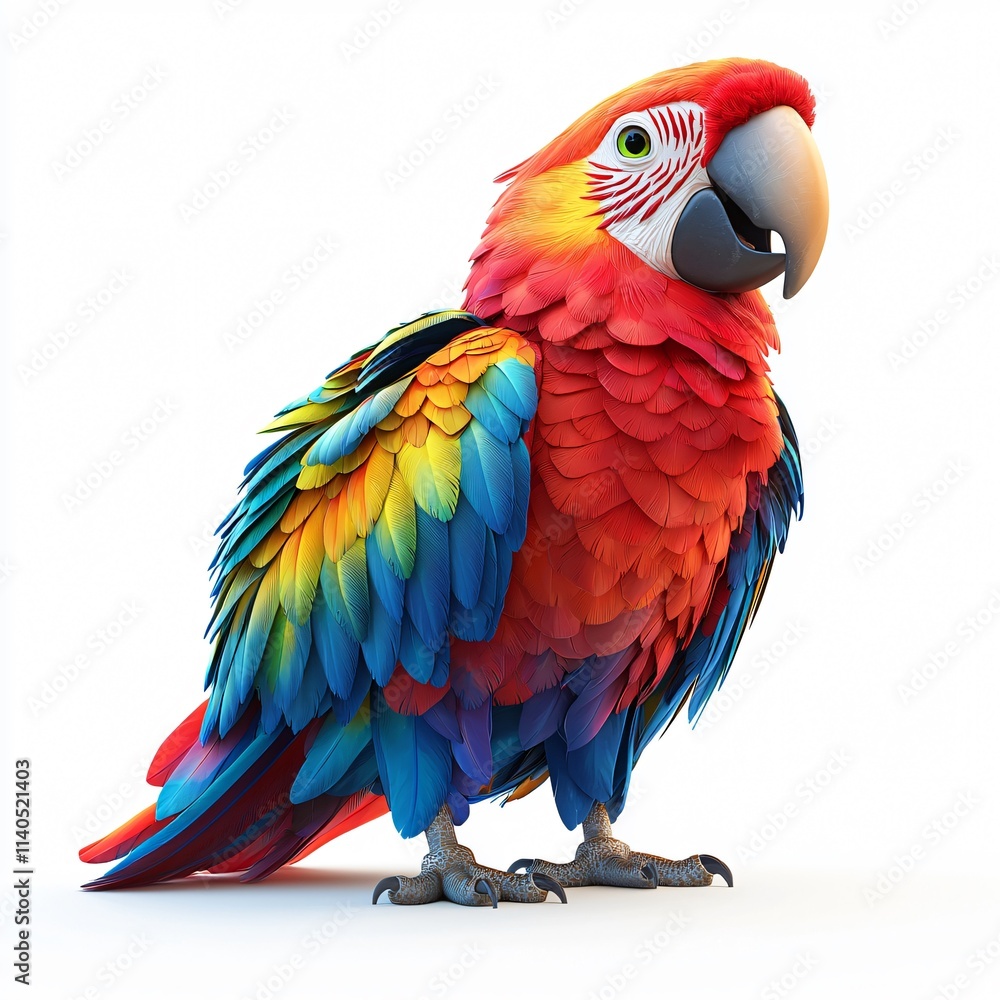 Obraz premium Vibrant parrot with colorful feathers, showcasing its beauty and charm.