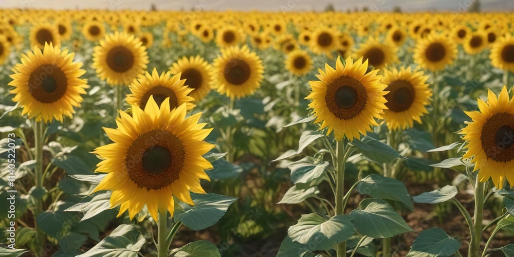 vibrant field of sunflowers swaying gently in the breeze on a warm sunny day , sunlight, field, nature vibrant field of sunflowers swaying gently in the breeze on a warm sunny day , sunlight, field, nature