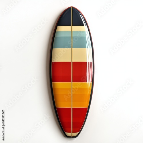 Surfboard with vibrant colors designed for fun days at the beach under sunny ...