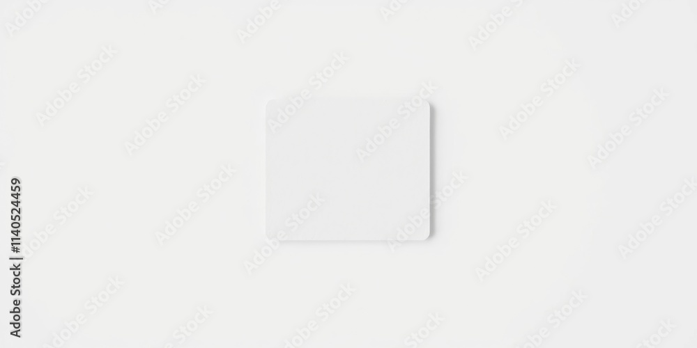 Blank Square Coaster Mockup on White Background for Branding and Design Projects Blank Square Coaster Mockup on White Background for Branding and Design Projects