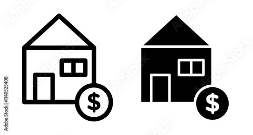 Asset Icons pack in outlined and flat versions