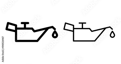 Change car oil Icons pack in outlined and flat versions