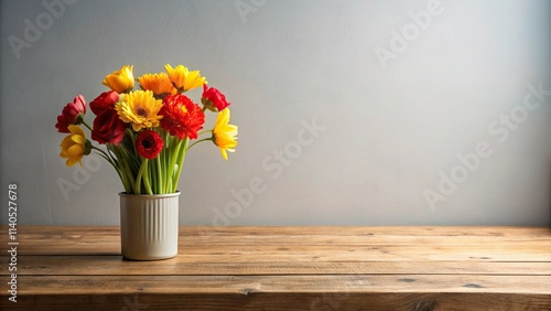 Wallpaper Mural Spring flowers on a table background Torontodigital.ca