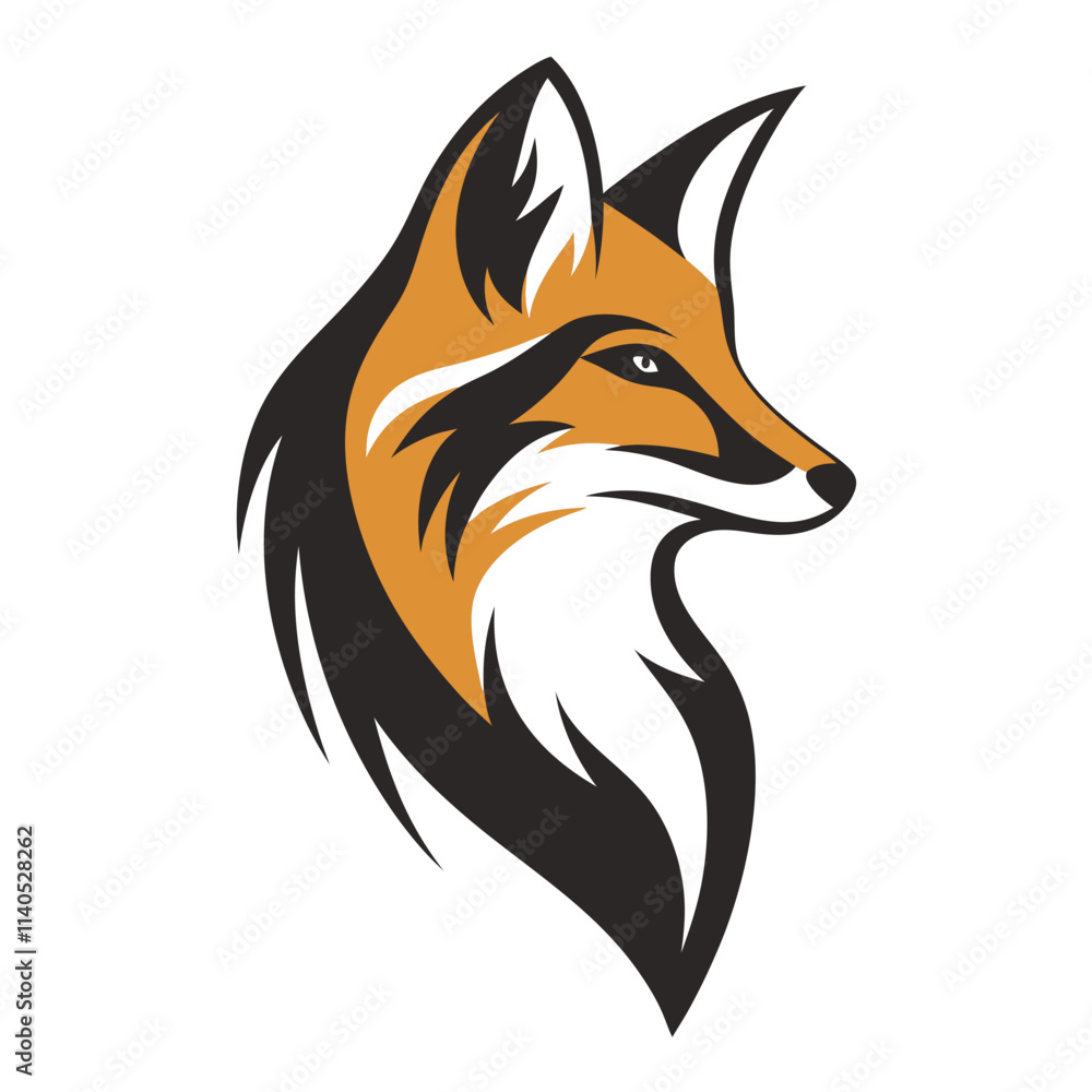 Obraz premium fox head silhouette