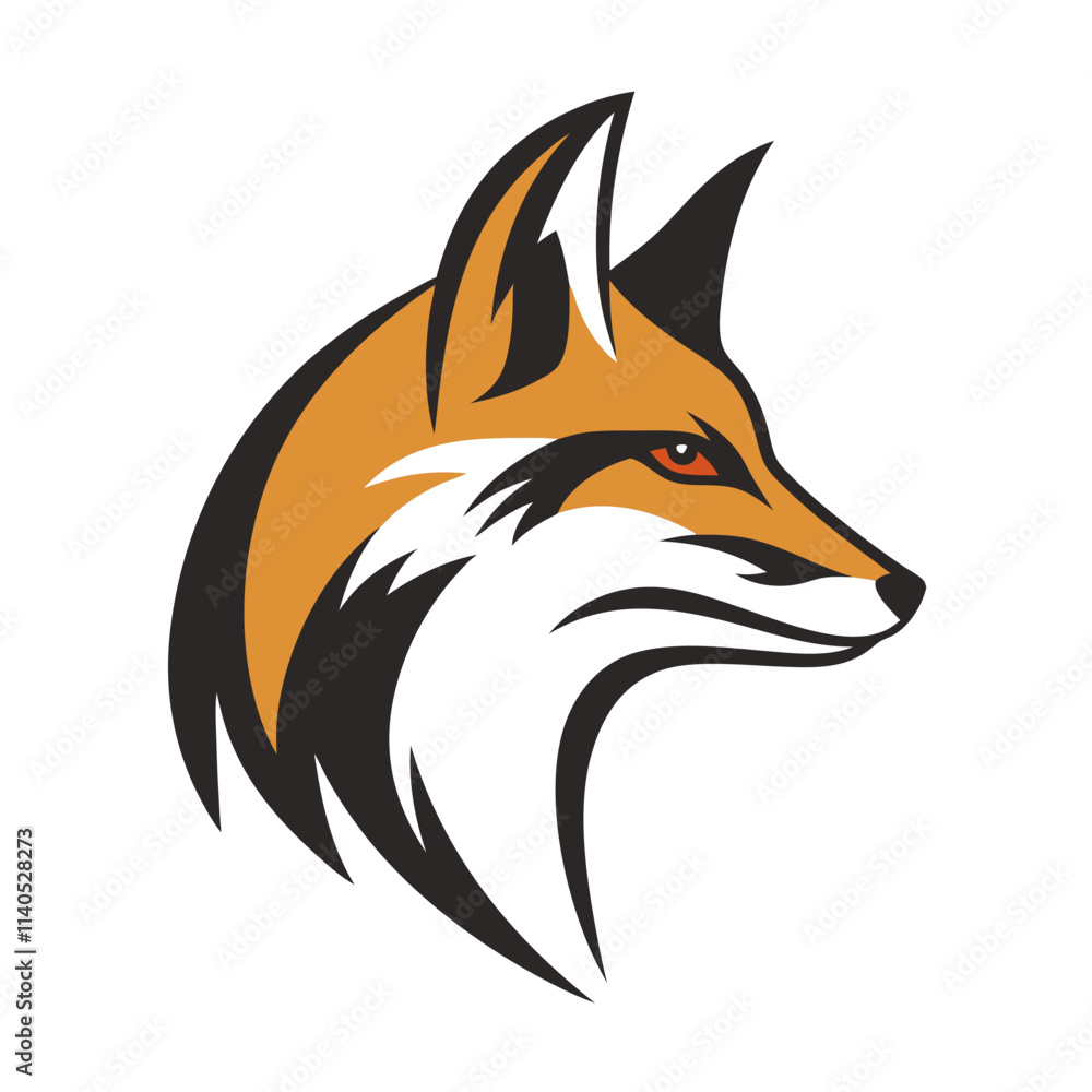fox head silhouette fox head silhouette