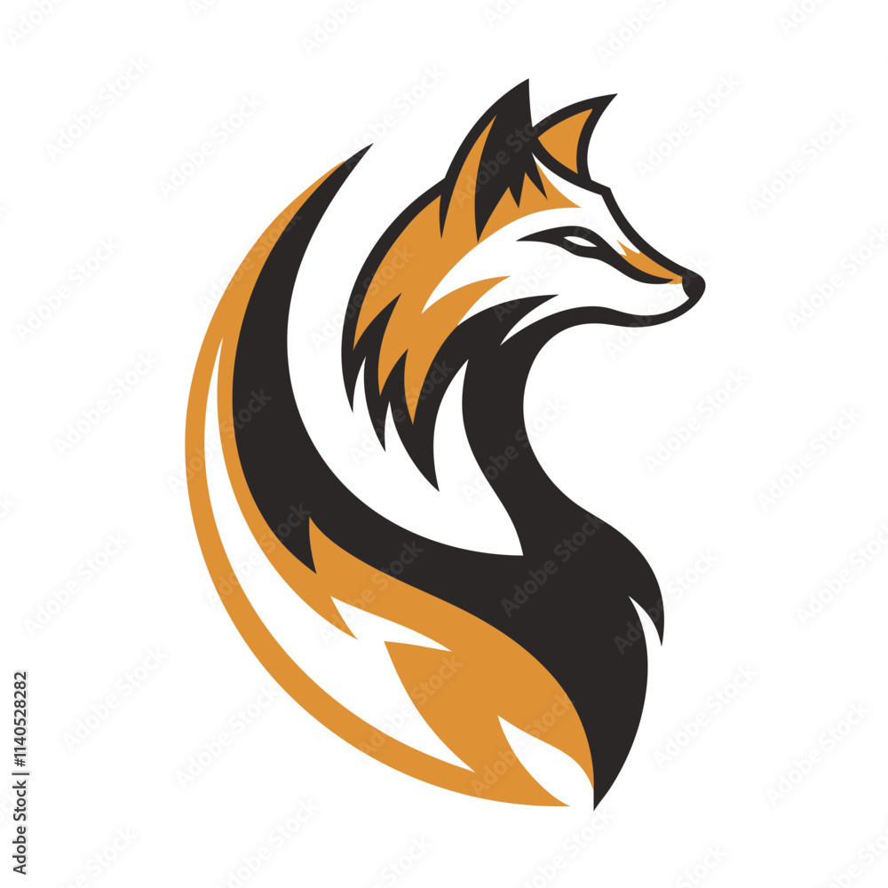 Obraz premium fox head silhouette