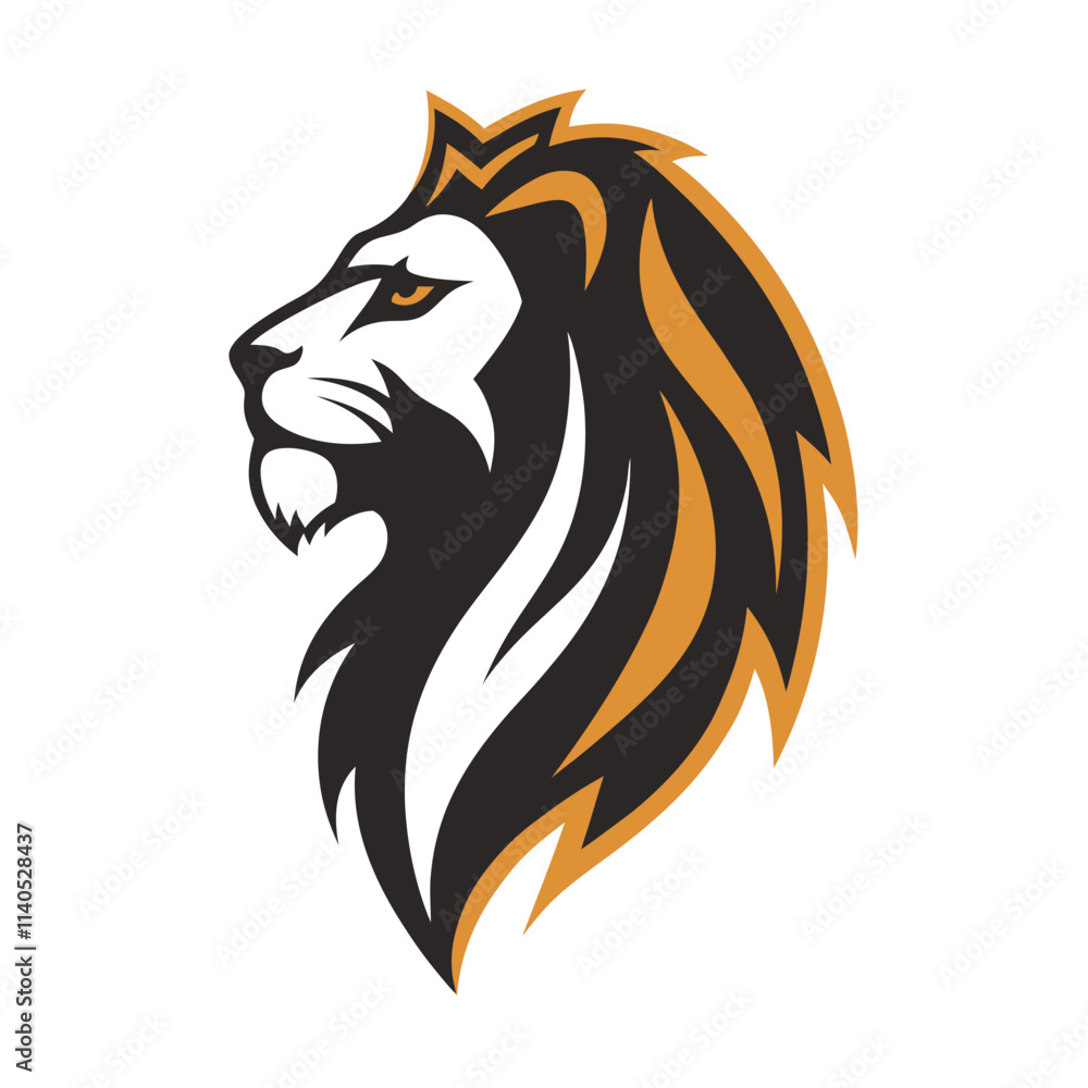 Fototapeta premium lion head silhouette