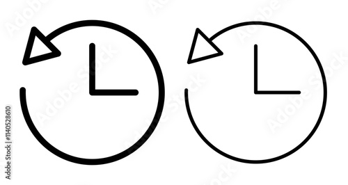 History Icons pack in outlined and flat versions