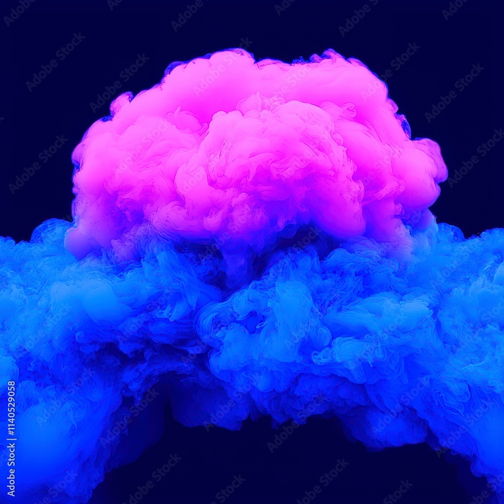Vivid Pink And Blue Ink Cloud Explosion Abstract Art Vivid Pink And Blue Ink Cloud Explosion Abstract Art