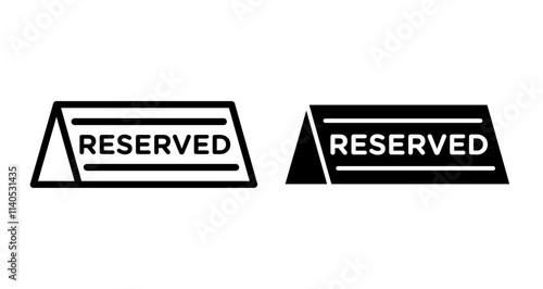 Reserved Icons pack in outlined and flat versions