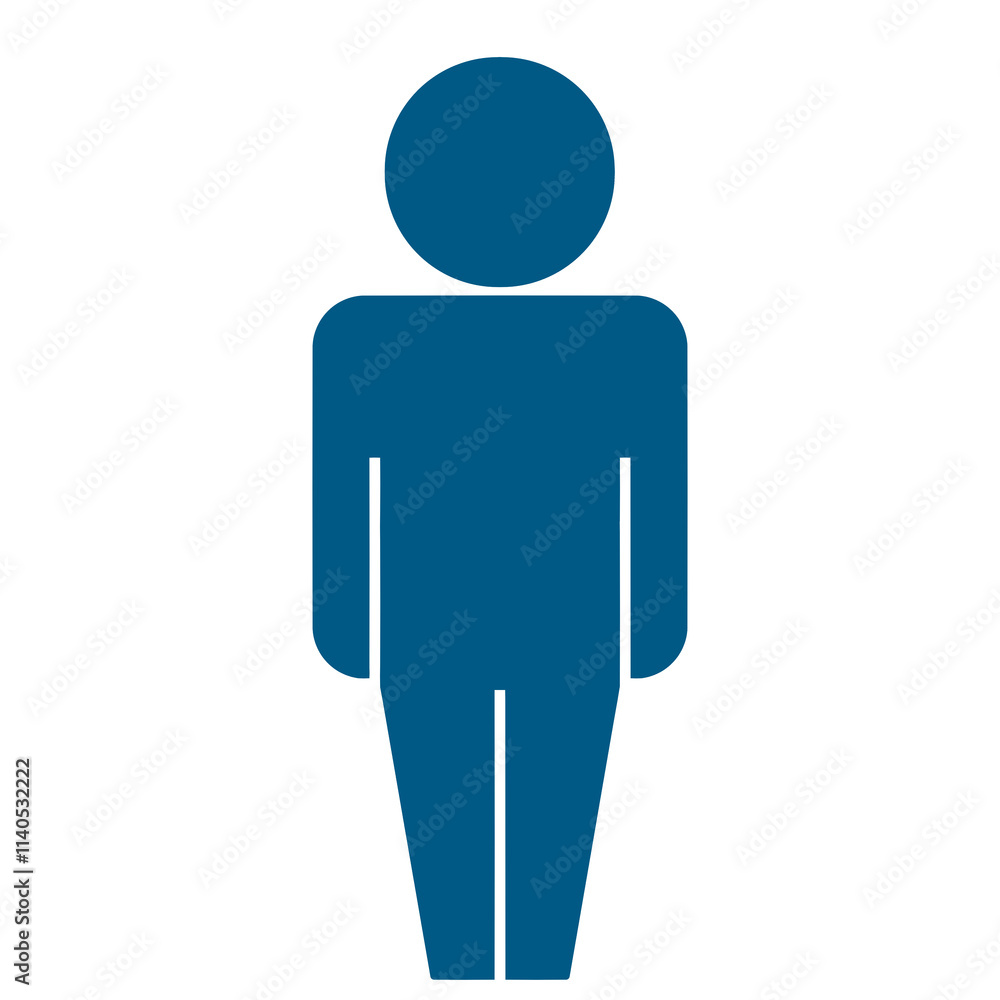 navy blue silhouette full body person icon navy blue silhouette full body person icon
