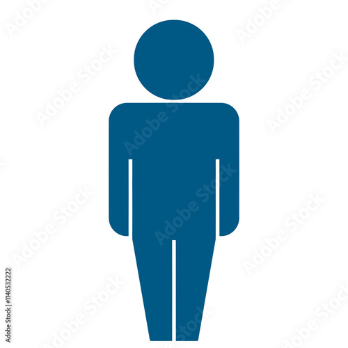 navy blue silhouette full body person icon