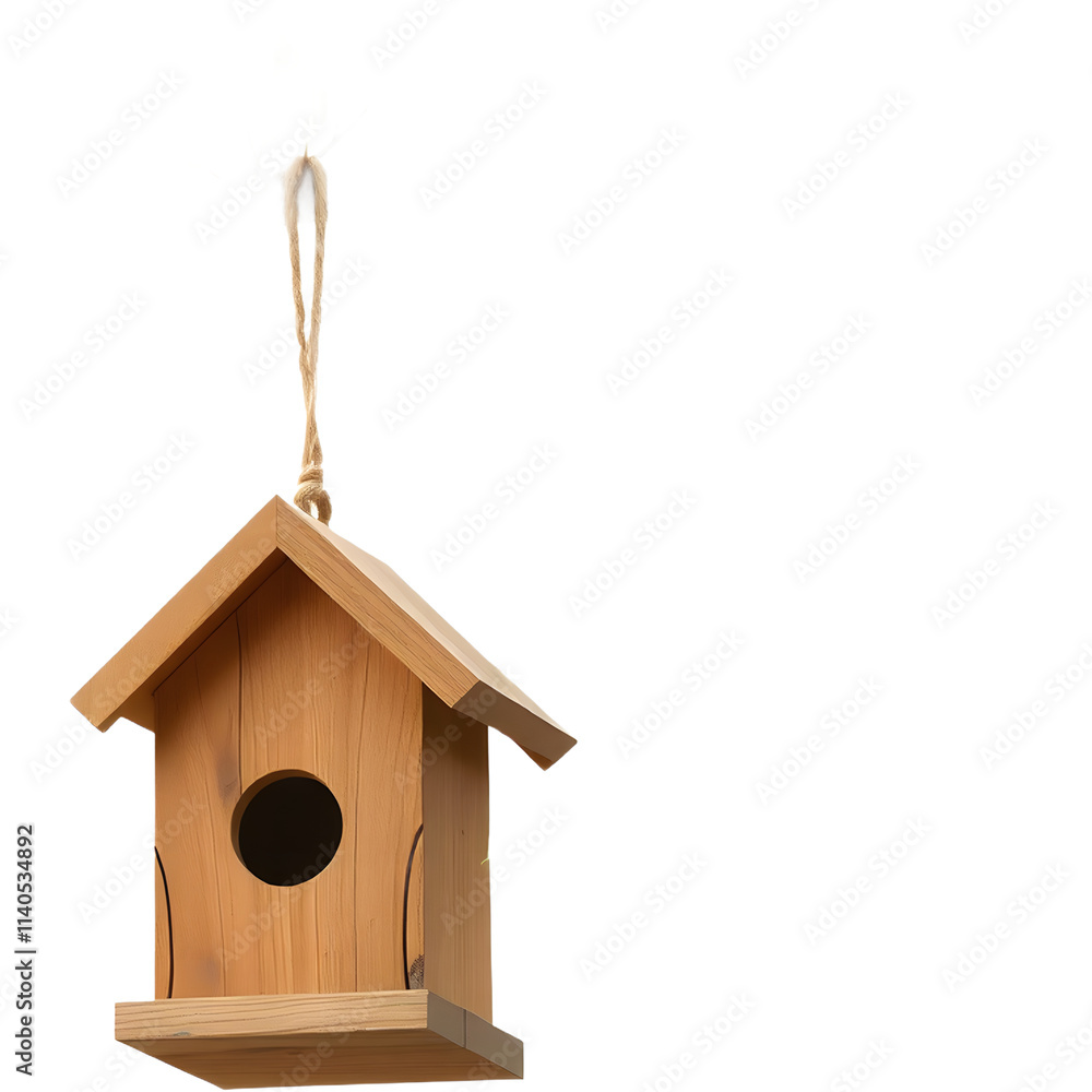 A birdhouse hanging. png isolated background. transparent background. A birdhouse hanging. png isolated background. transparent background.