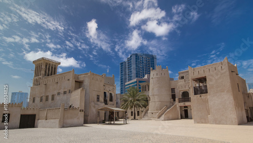 Photography Historic fort at the Museum of Ajman timelapse hyperlapse, United Arab Emirates