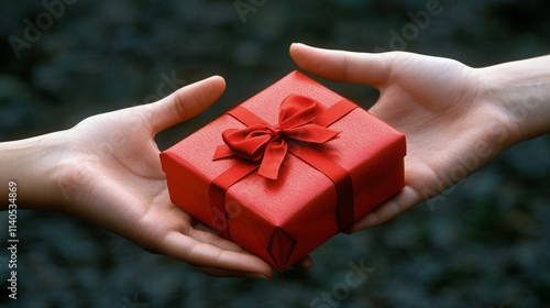Gift exchange in a cozy living room during a festive celebration