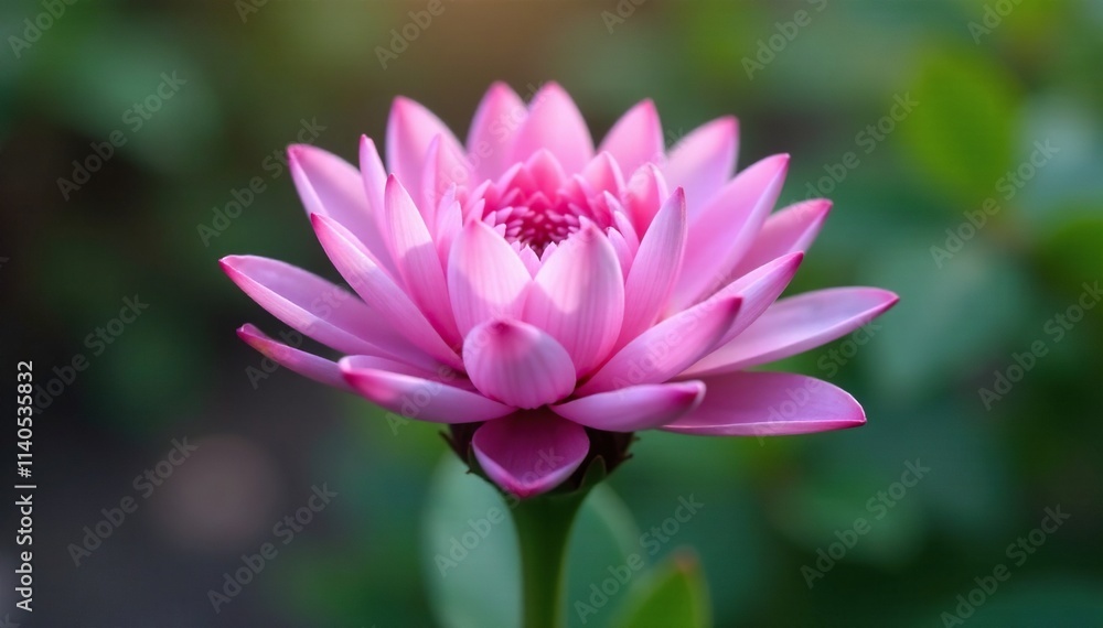 Soft pink petals unfolding from a purple flower stem, plant life, botany, organic Soft pink petals unfolding from a purple flower stem, plant life, botany, organic