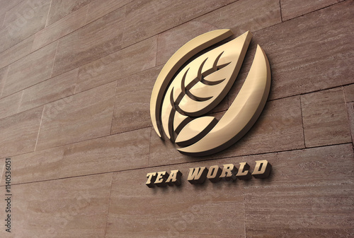 Elegant Gold Leaf Tea Logo Design