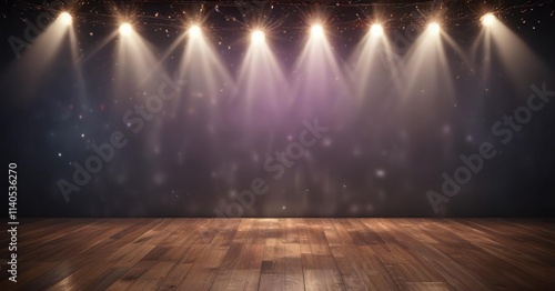 Wallpaper Mural Sparkling spotlights on abstract background with shimmering light blur effect, abstract art, bokeh effect Torontodigital.ca