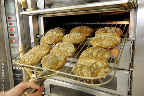 ur parl or rye bread in pairs from south tyrol in northern italy in Valvenosta. photo