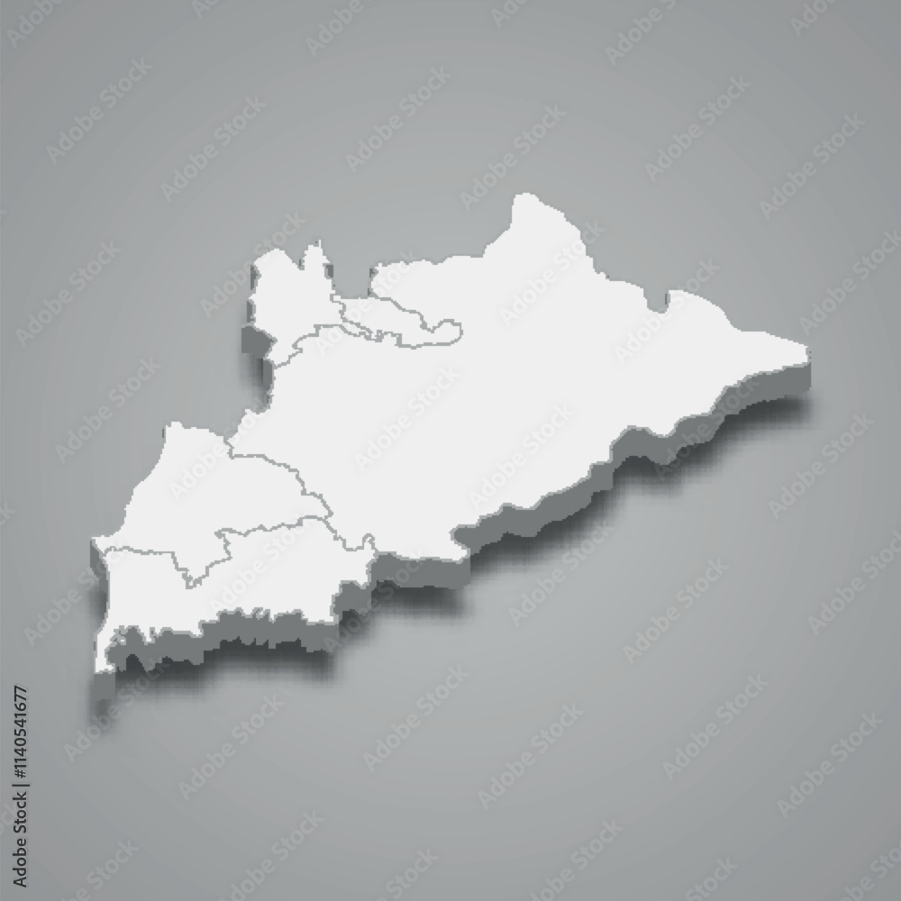 3d isometric map of Tirana is a region of Albania 3d isometric map of Tirana is a region of Albania