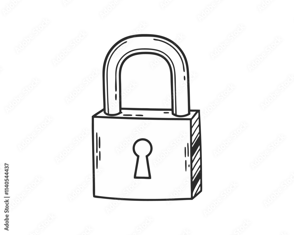 lock-icon-bold-line-art isolated lock-icon-bold-line-art isolated
