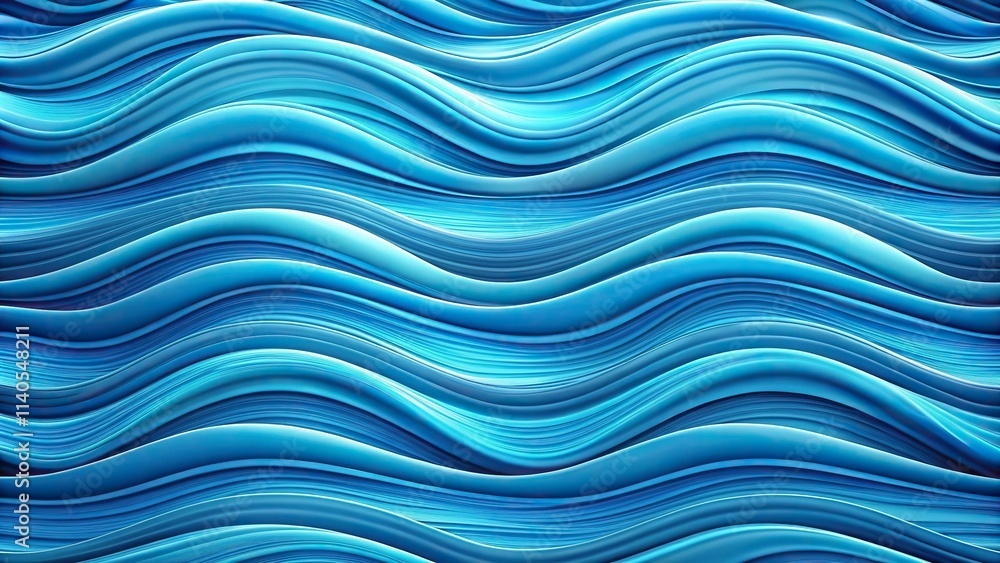 Stereogram illusion of curling blue waves silhouette Stereogram illusion of curling blue waves silhouette