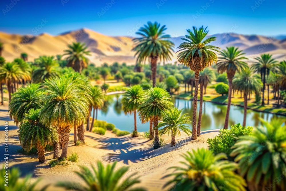 Miniature Palm Oasis: Tilt-Shift Desert Landscape Photography Miniature Palm Oasis: Tilt-Shift Desert Landscape Photography