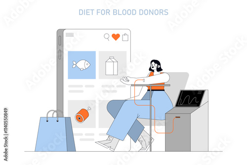 Blood Donor Day. Flat Vector Illustration