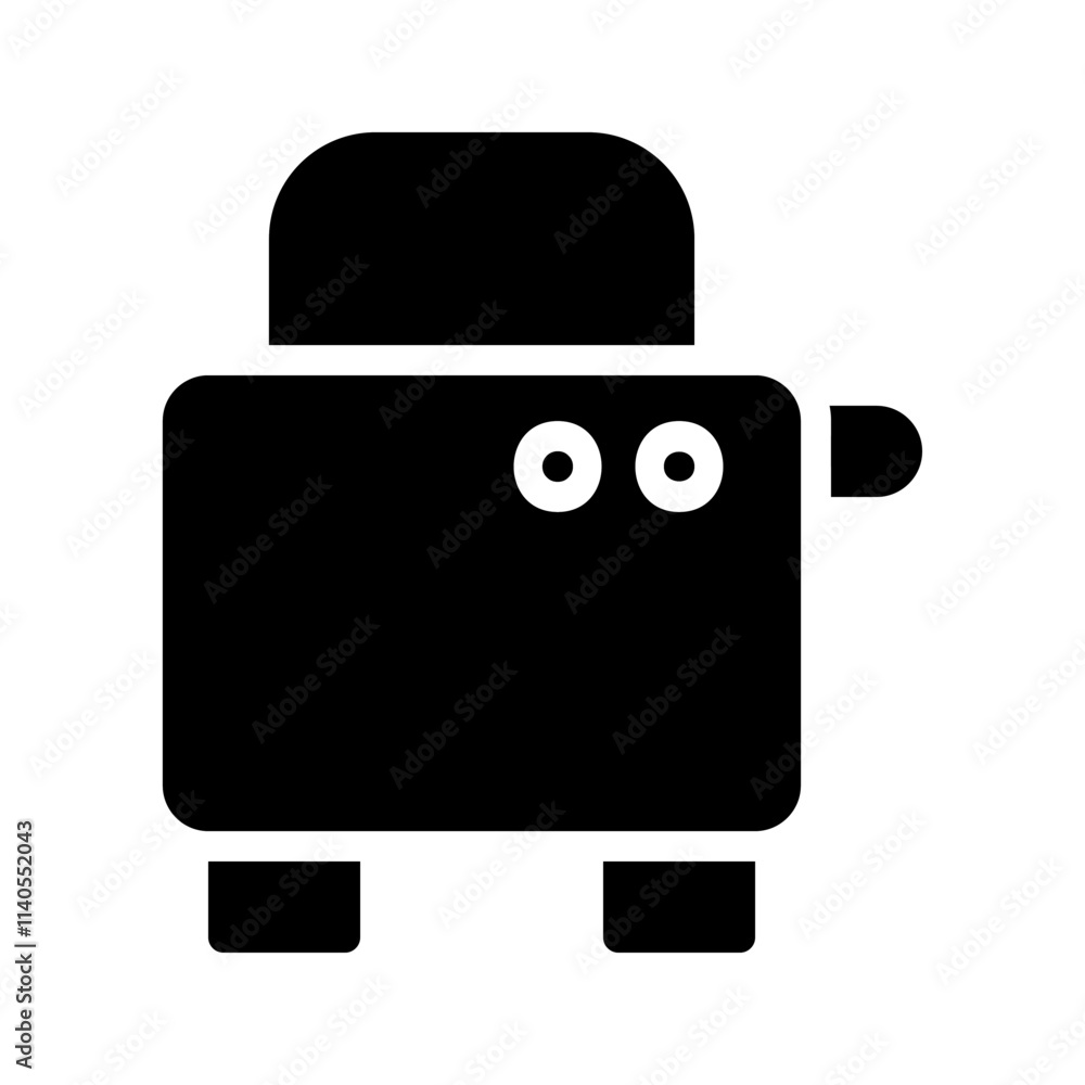 Toaster icon. Concept of breakfast, cooking, and kitchen appliance. Toaster icon. Concept of breakfast, cooking, and kitchen appliance.