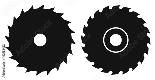 Obraz na płótnie Circular saw blade vector ison set w salonie
