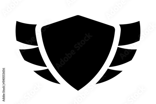 Icono de un escudo alado minimalista