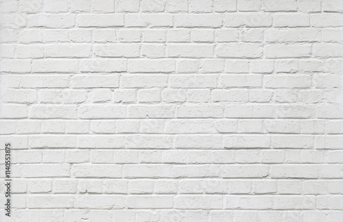 White painted brick wall background photo