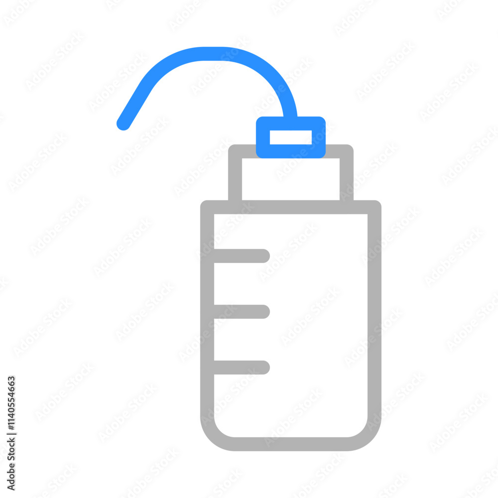 Laboratory wash bottle icon. Concept of chemistry, science, and experiment. Laboratory wash bottle icon. Concept of chemistry, science, and experiment.