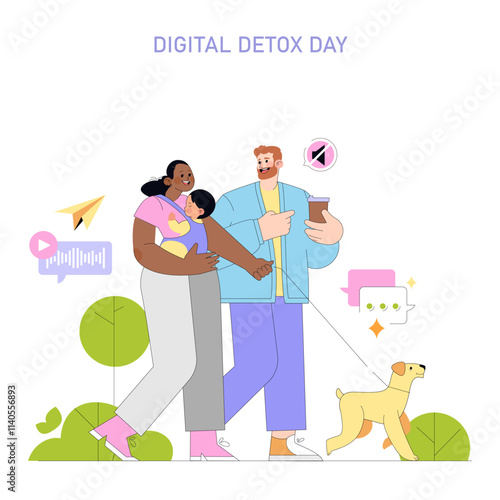 Healthy Lifestyle. Flat Vector Illustration