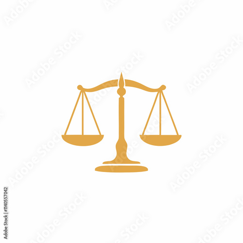 Justice Scale Vector Logo Design.