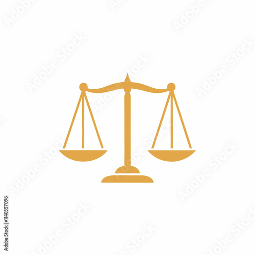 Justice Scale Vector Logo Design. photo