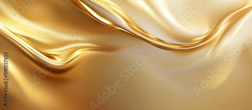 Golden Abstract Waves: Luxurious Texture and Smooth Flowing Design