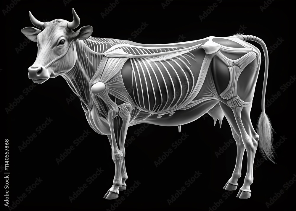 Minimalist Cow Diagram Photography: Line Art, Cattle Anatomy, Bovine Illustration, Simple Farm Animal Sketch Minimalist Cow Diagram Photography: Line Art, Cattle Anatomy, Bovine Illustration, Simple Farm Animal Sketch