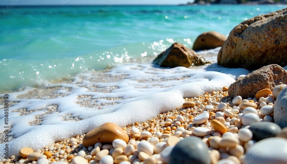 Sea coarse salt scattered around rocks and stones, coarse salt, rocks Sea coarse salt scattered around rocks and stones, coarse salt, rocks
