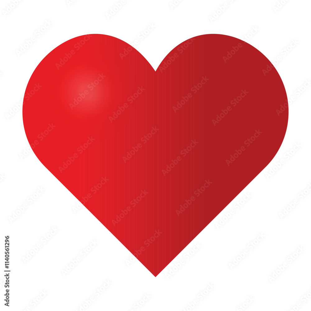 red heart isolated on white red heart isolated on white