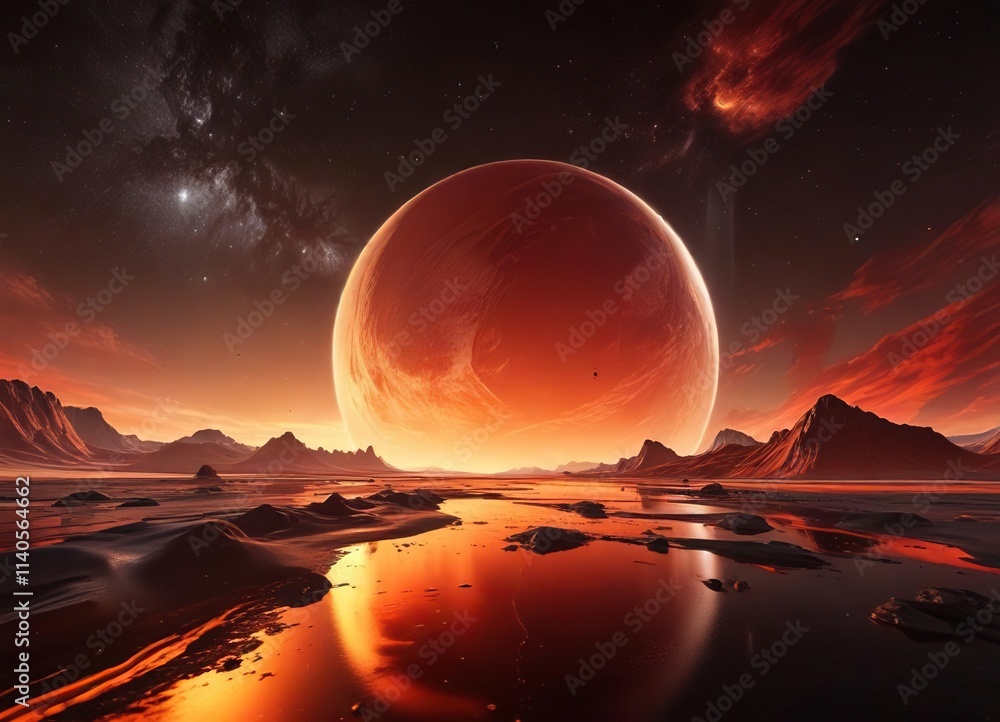 Minimalist abstract space with red and golden hues , abstract, space, background Minimalist abstract space with red and golden hues , abstract, space, background