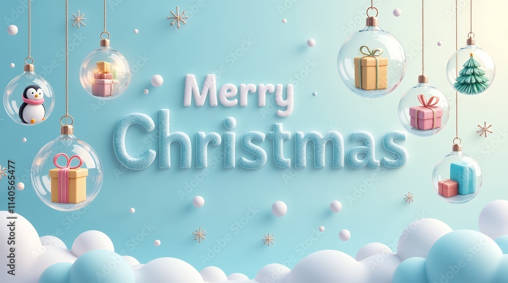 Naklejka premium Various Christmas, New Year card and banner collection: Santa Claus, Christmas tree, snowman, reindeer, ornament, xmas elements and decorations and many more