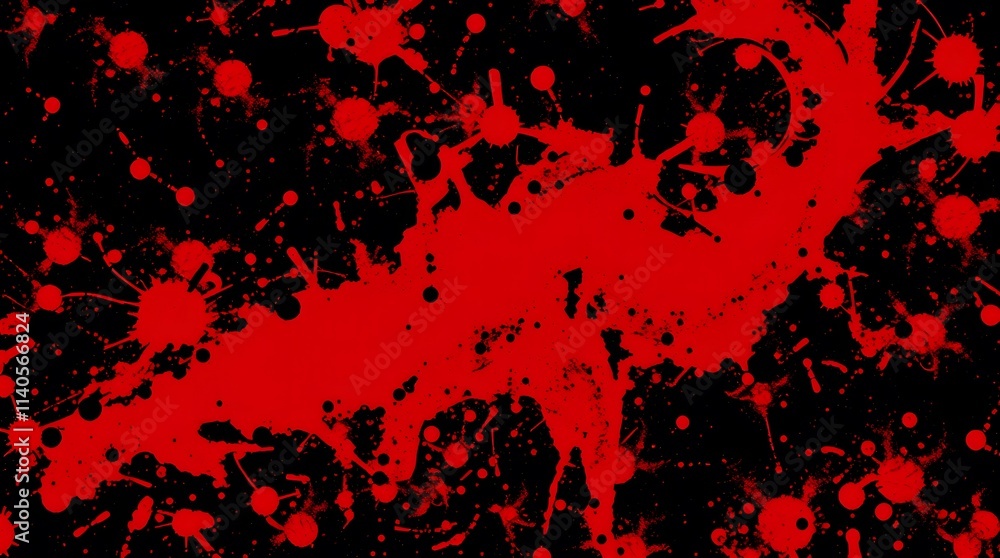 Red Grunge Background with Splattered Ink Drops and Dark Abstract Artistic Texture . Red Grunge Background with Splattered Ink Drops and Dark Abstract Artistic Texture .