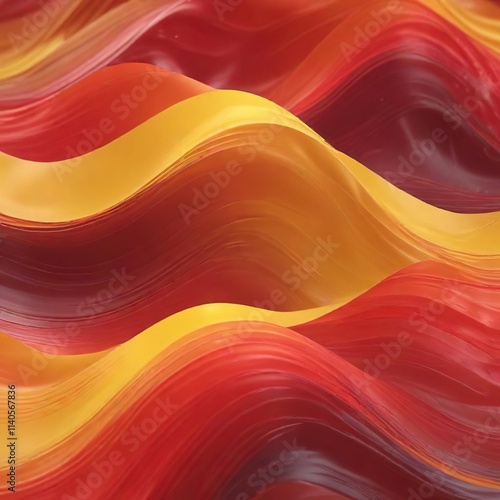 Colorful abstract wavy background with red and yellow hues, color, wave, abstract