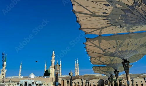 Islamic wallpaper with Nabawi Mosque complex